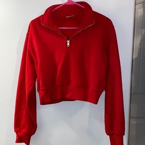 TNA Cozy quarter zip (cropped)